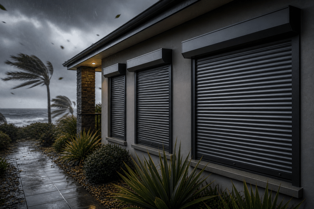 Roller Shutters in Stormy Weather WA